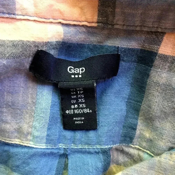 GAP Plaid Pop Over Shirt Size XS - Picture 7 of 7